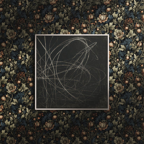 Botanical Bliss | Dark Moody Floral Garden Wallpaper Wallpaper Sckribbles