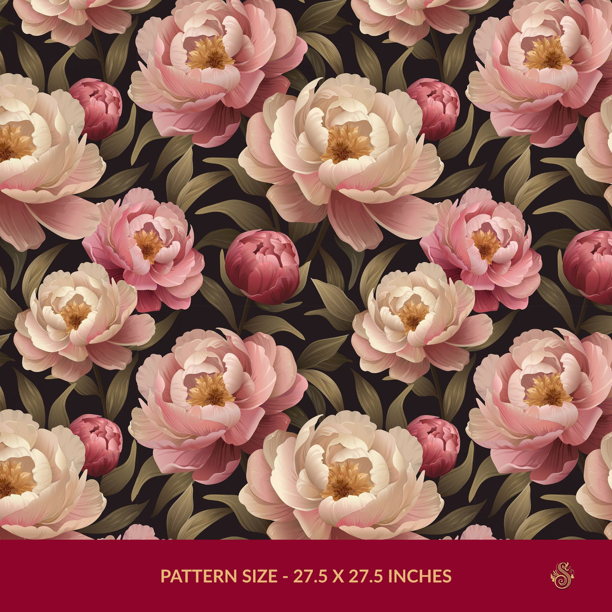 Peony Perfection | Floral Pink & Cream Flower Wallpaper Wallpaper Sckribbles