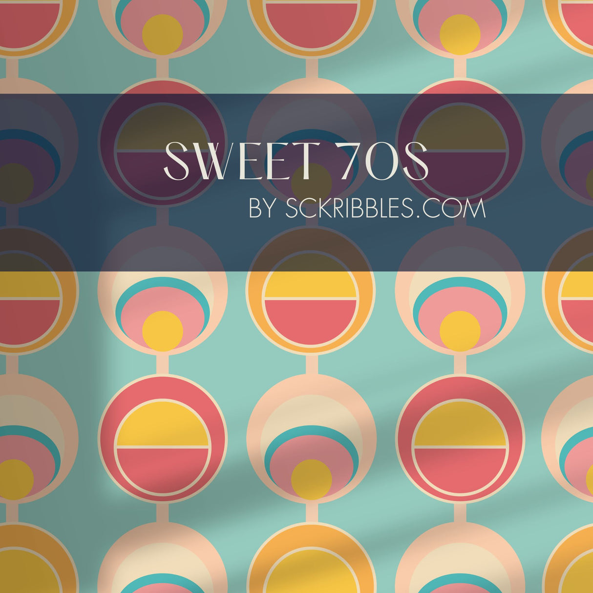 Sweet 70s | Cute Fun Pastel Circles 1970s Wallpaper Wallpaper Sckribbles
