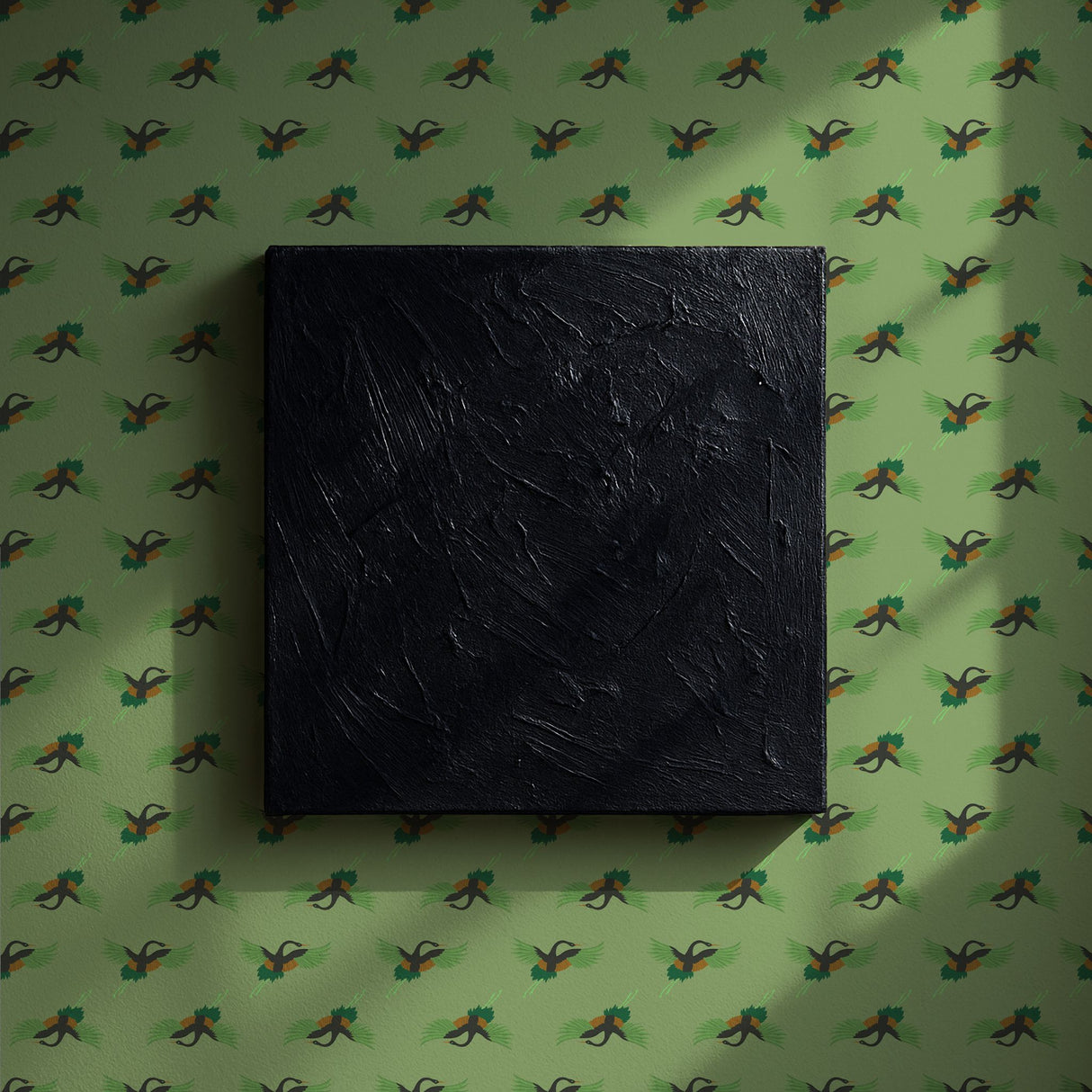 Sky Dance | Fun Bright Green Asian Crane Wallpaper Wallpaper Sckribbles