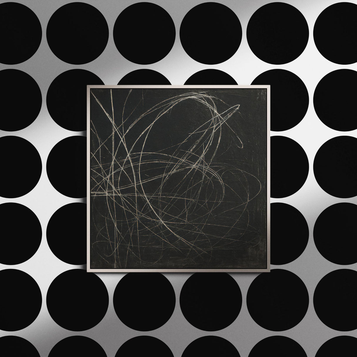 Circle Saga | Bold Black & White Geometrical Circles Wallpaper Wallpaper Sckribbles