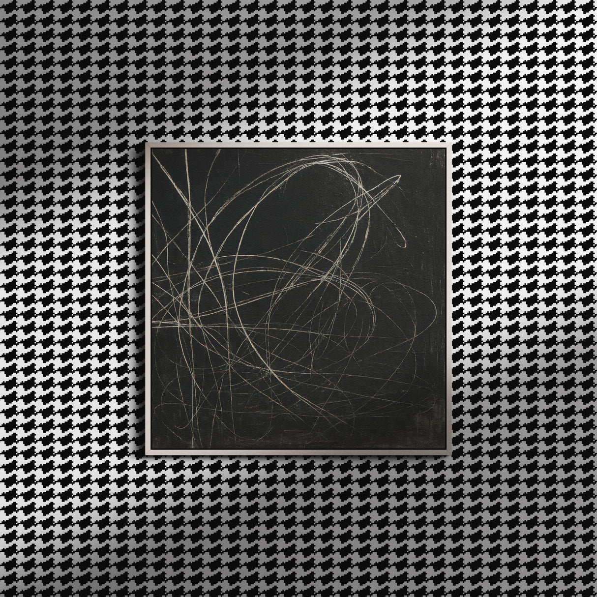 Techno Tweed | Classic Timeless Geometrical Pixelated Houndstooth Wallpaper Wallpaper Sckribbles Signature - Premium Non-Woven Roll - 24 in x 32.8 ft (61 cm × 10 m)