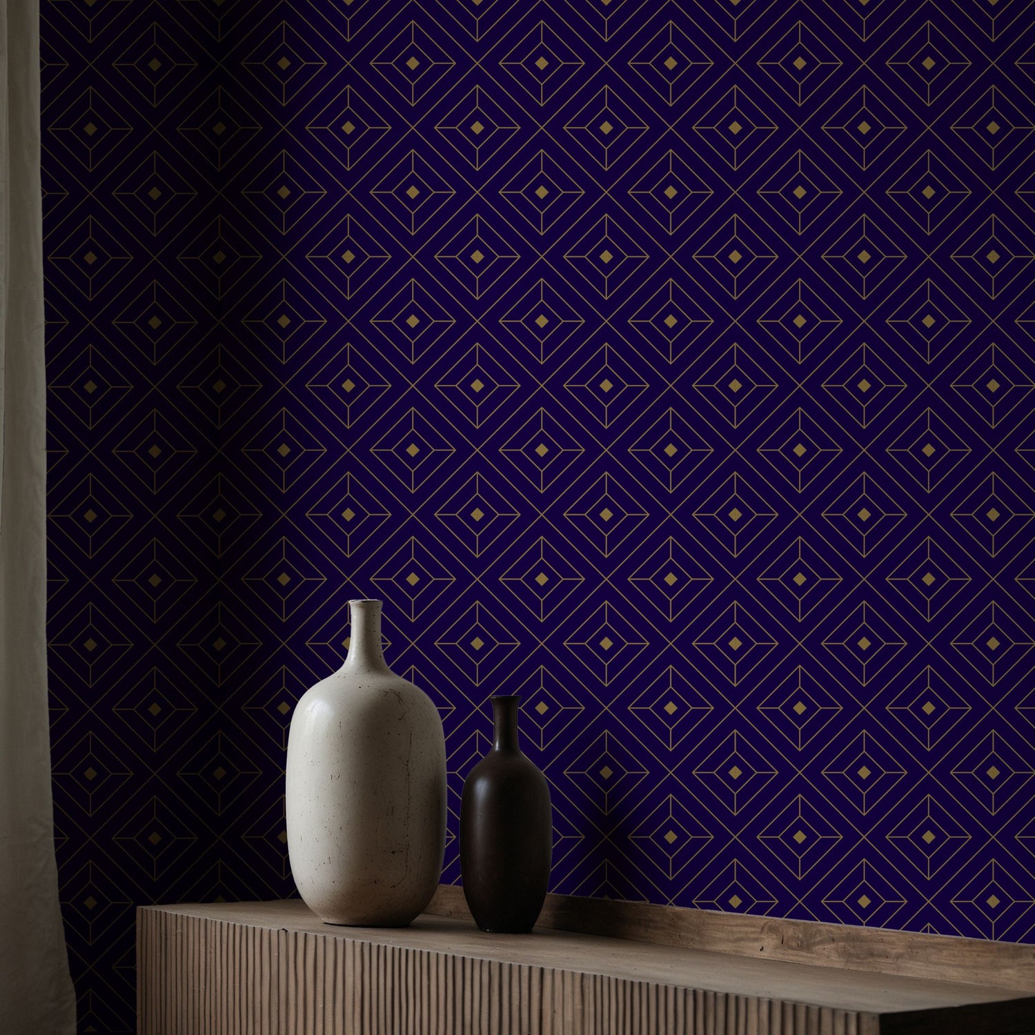 Square Affair | Glamorous & Bold Luxury Art Deco Wallpaper Wallpaper Sckribbles