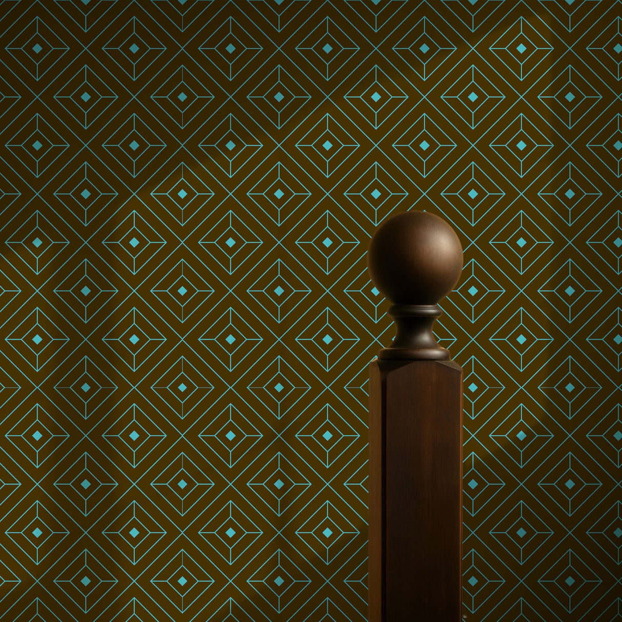 Square Affair | Glamorous & Bold Luxury Art Deco Wallpaper Wallpaper Sckribbles