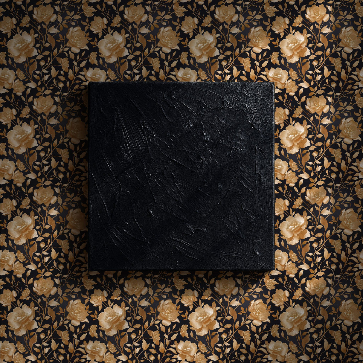 Eden Elegance | Gold Floral Luxury Chinoiserie Wallpaper Wallpaper Sckribbles