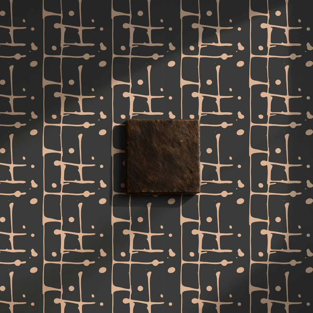 Bold Blobs | Dark Brown Graphic Paint Splatter Wallpaper Wallpaper Sckribbles