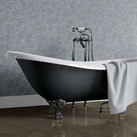 Twiggy Mist | Silver-Gray Elegant Floral Botanical Wallpaper Wallpaper Sckribbles