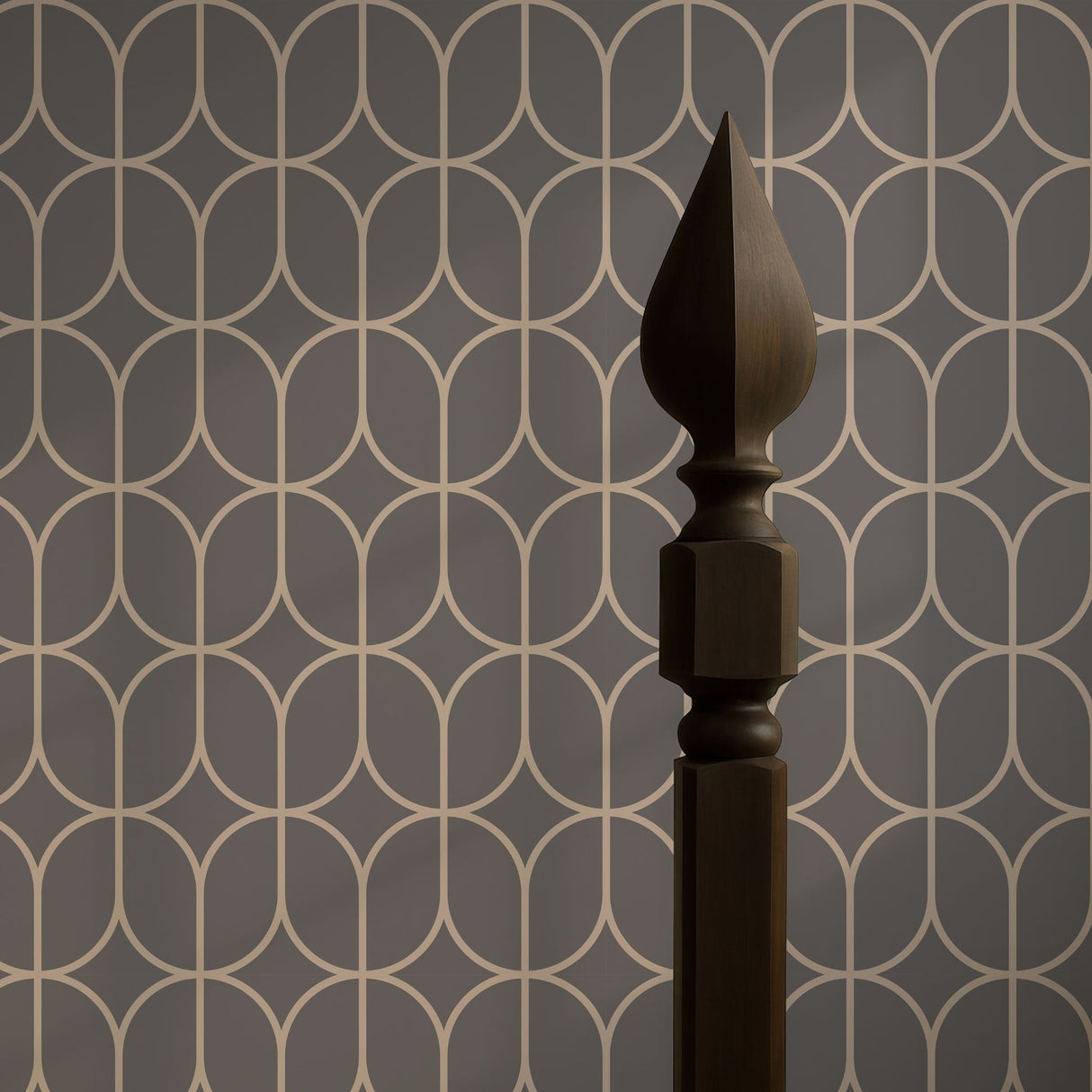 Oblong Intersect | Elegant Classic Geometrical Art Deco Wallpaper Wallpaper Sckribbles