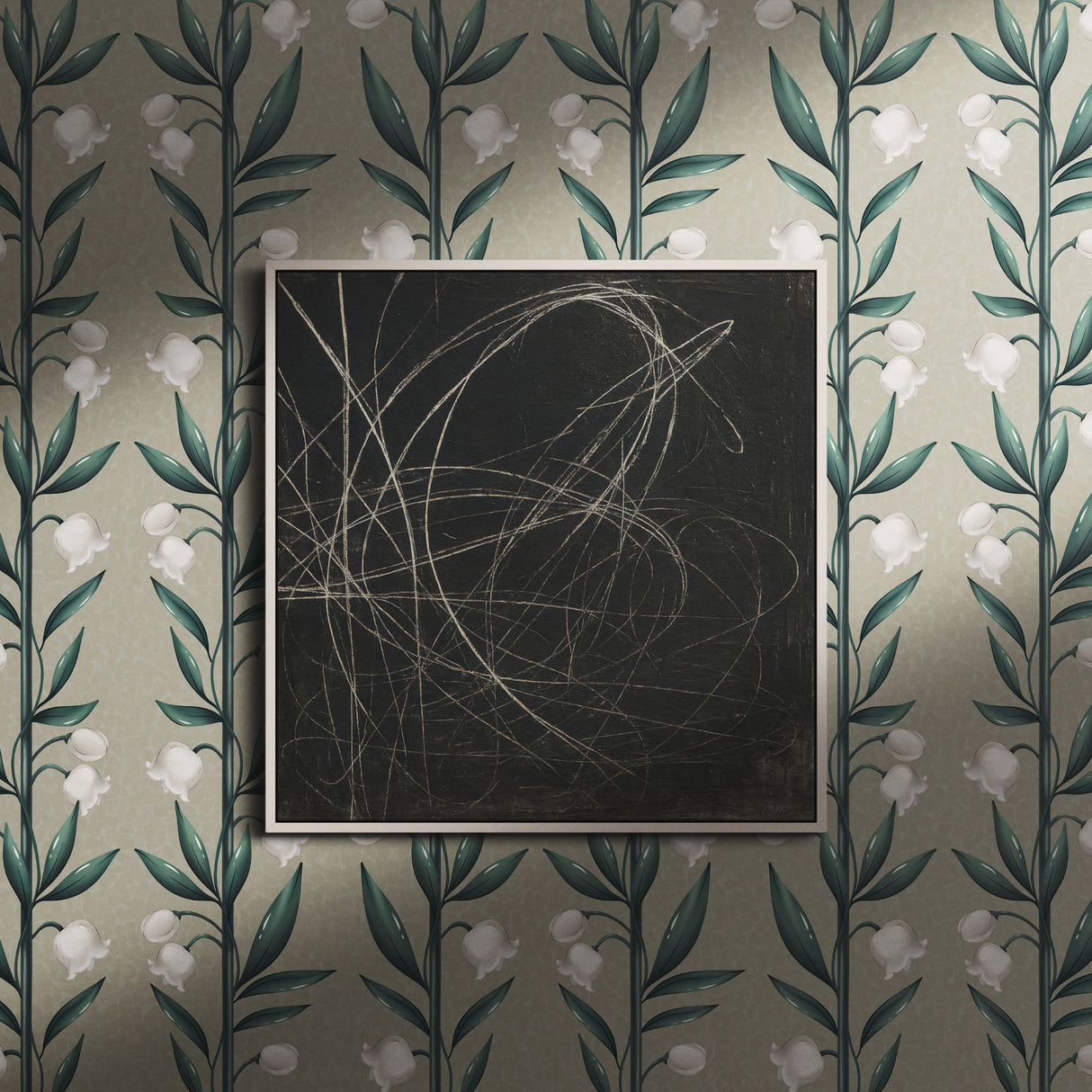 Weaving Bells | Sweet & Feminine Floral Girl's Room Wallpaper Wallpaper Sckribbles