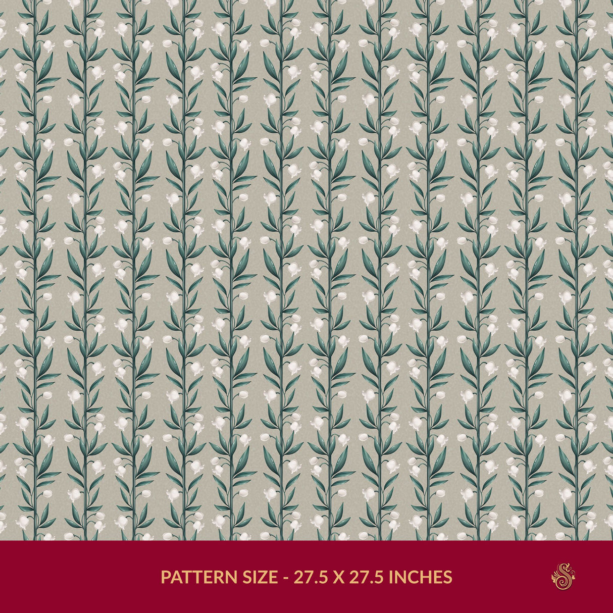 Weaving Bells | Sweet & Feminine Floral Girl's Room Wallpaper Wallpaper Sckribbles