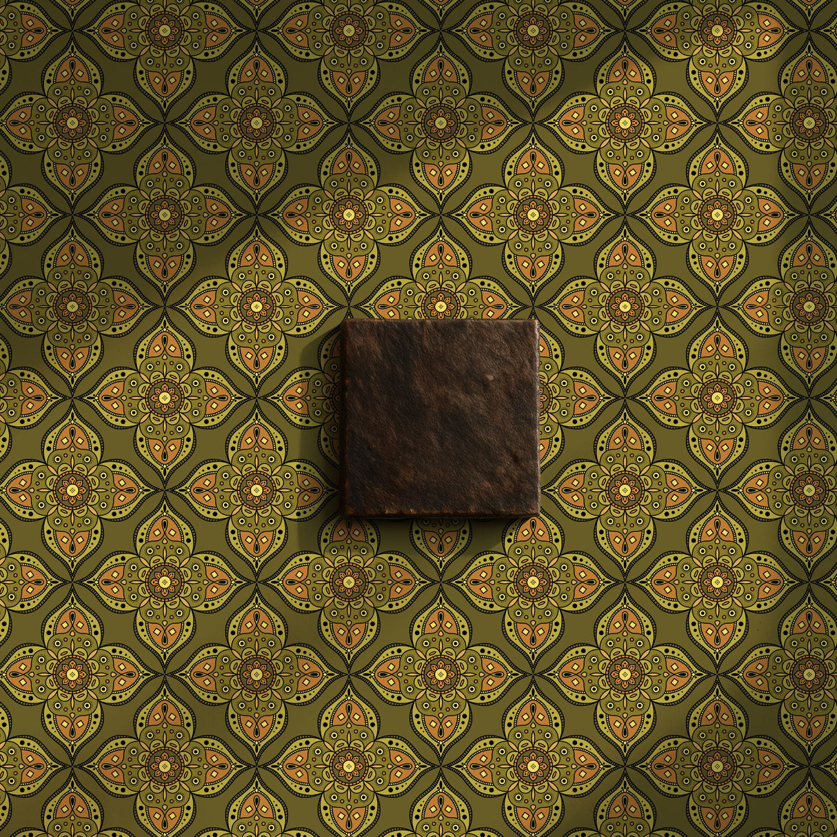 Retro Radiance | Groovy Vintage Intricate Hippy Mandala Wallpaper Wallpaper Sckribbles