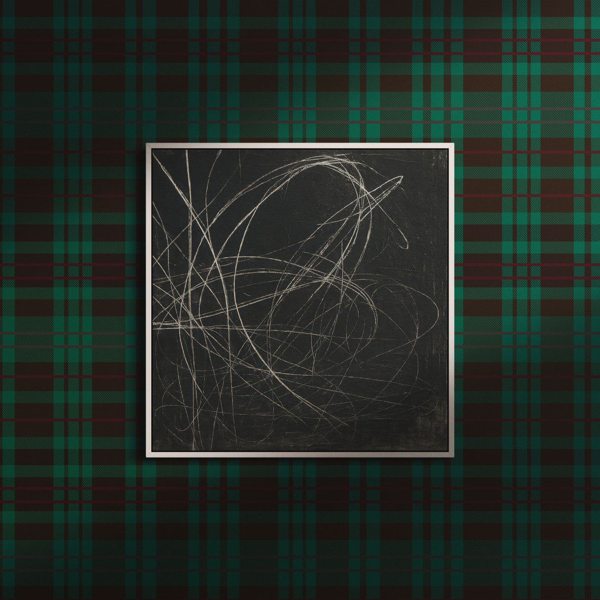 Highland Moss | Traditional Green, Brown, & Red Plaid Wallpaper Wallpaper Sckribbles