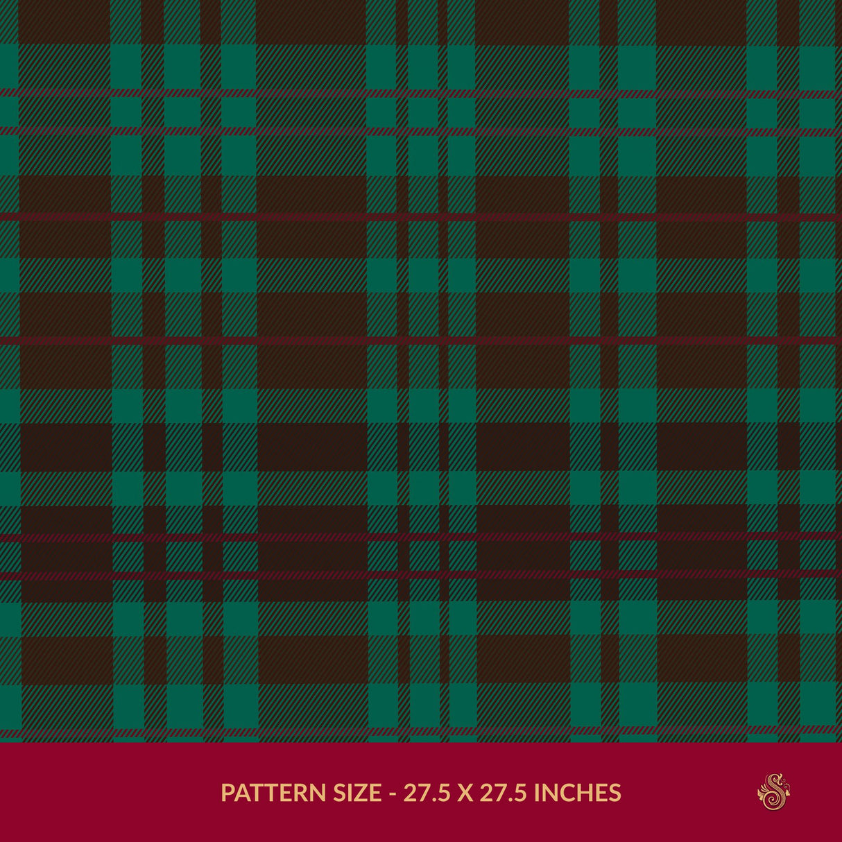 Highland Moss | Traditional Green, Brown, & Red Plaid Wallpaper Wallpaper Sckribbles Signature - Premium Non-Woven Roll - 27.5 in x 32.8 ft (70 cm × 10 m)