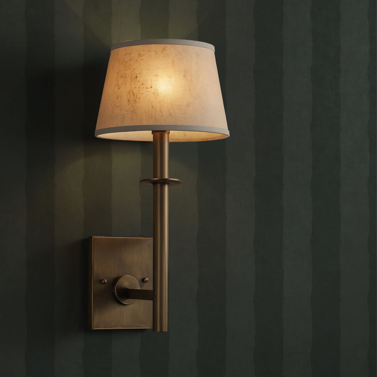Frayed Lines | Jade Green & Gray Jagged Striped Wallpaper Wallpaper Sckribbles