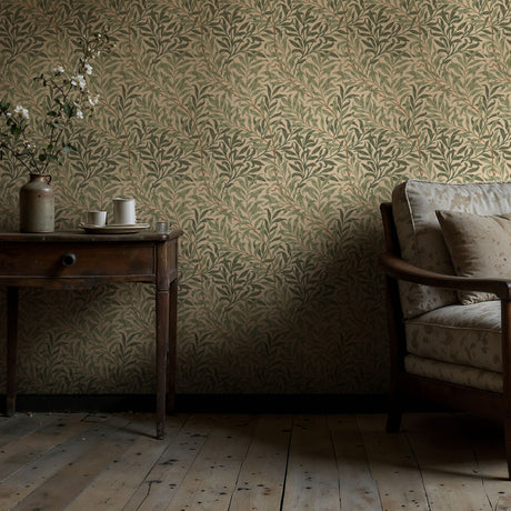 Willow Boughs | Botanical Tree Branches William Morris Wallpaper Wallpaper Sckribbles