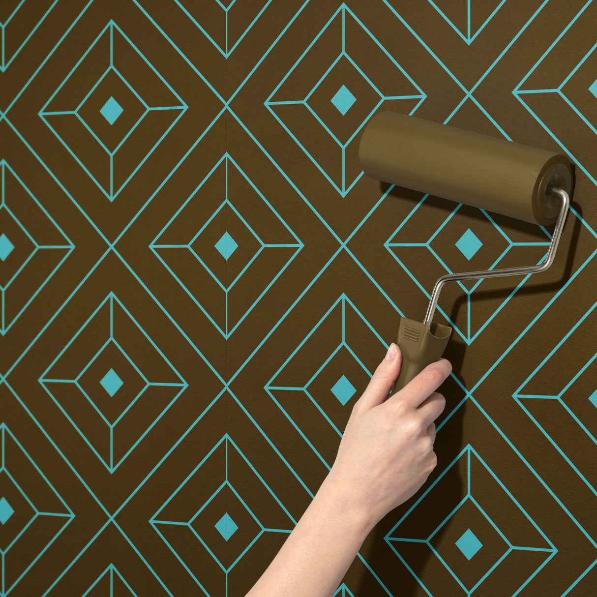 Square Affair | Glamorous & Bold Luxury Art Deco Wallpaper Wallpaper Sckribbles