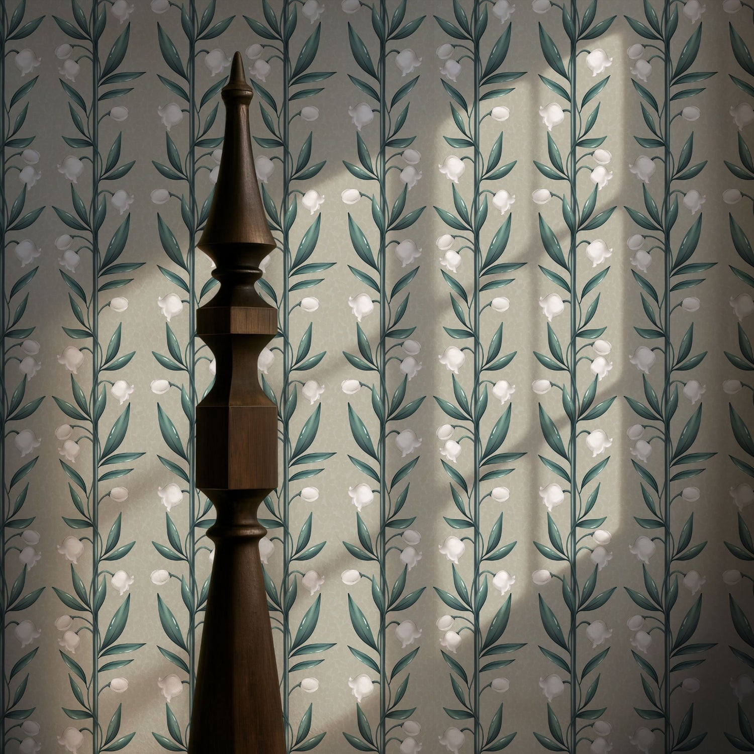 Weaving Bells | Sweet & Feminine Floral Girl's Room Wallpaper Wallpaper Sckribbles