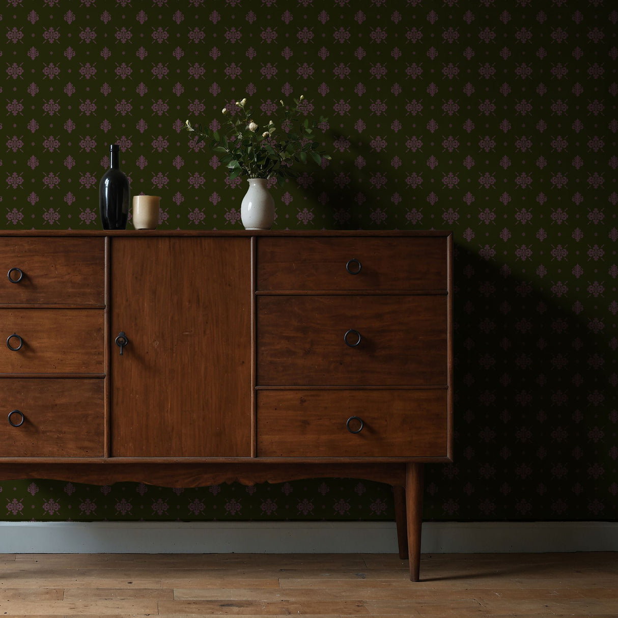Eccentric Luxury | Unique & Colorful Timeless Damask Wallpaper Wallpaper Sckribbles