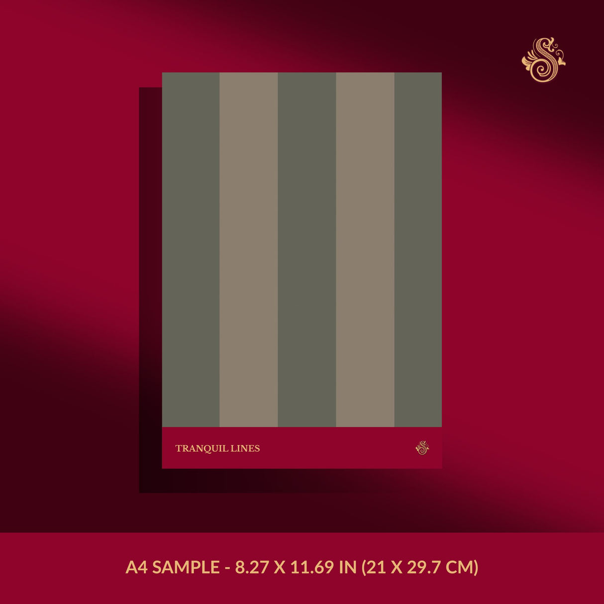 Subtle Stripes | Classic Muted Old-World Understated Striped Wallpaper Wallpaper Sckribbles Signature - Premium Non-Woven A4 Sample - 8.27 × 11.69 in (21 × 29.7 cm) Tranquil Lines