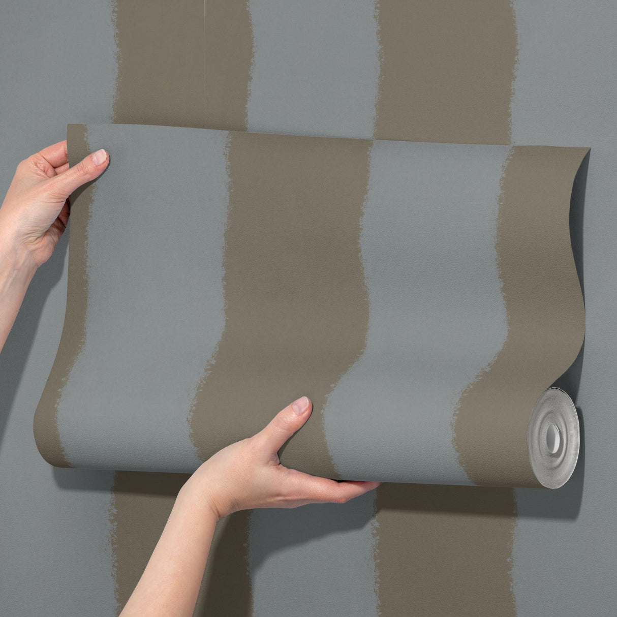 Roughened Rails | Maximalist Bold Jagged Vertical Striped Wallpaper Wallpaper Sckribbles