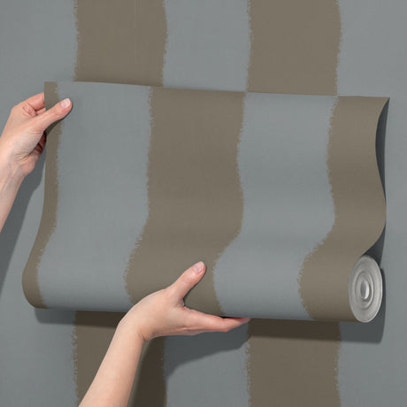 Roughened Rails | Maximalist Bold Jagged Vertical Striped Wallpaper Wallpaper Sckribbles