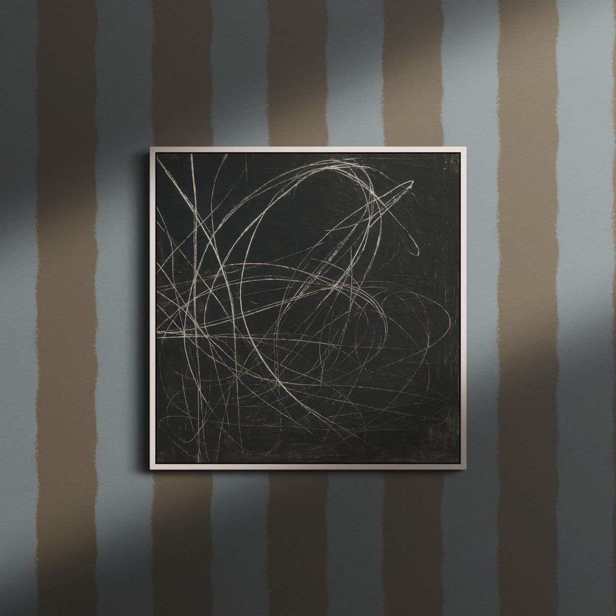 Roughened Rails | Maximalist Bold Jagged Vertical Striped Wallpaper Wallpaper Sckribbles