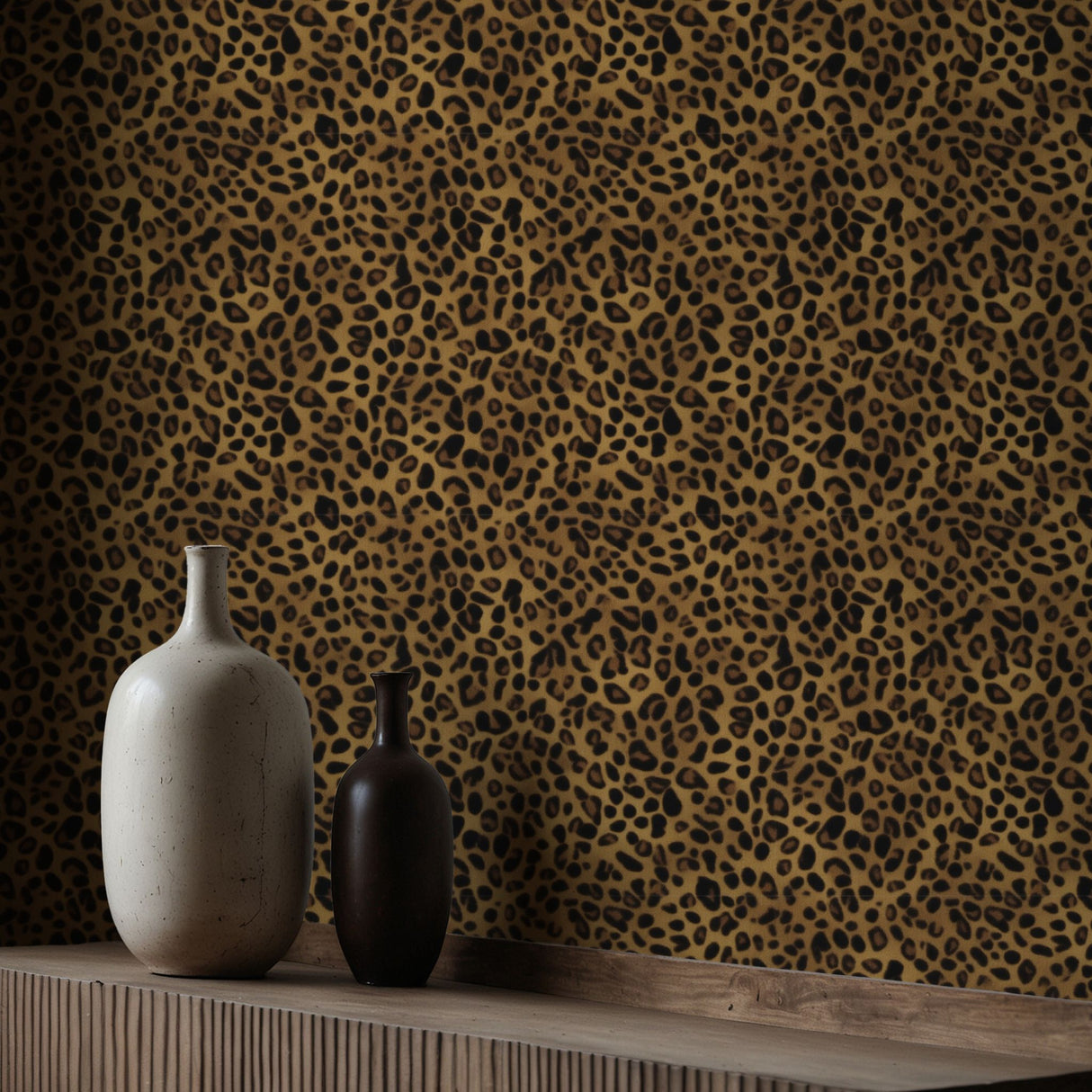 Savannah Chic | Fun Dramatic Leopard Print Wallpaper Wallpaper Sckribbles