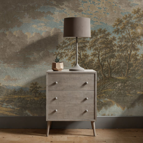 Vintage Vista | English Scenic Landscape Wallpaper Mural Wallpaper Mural Sckribbles