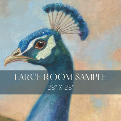 Grand Plumage | Scenic Peacock Vintage Landscape Wallpaper Mural Wallpaper Mural Sckribbles