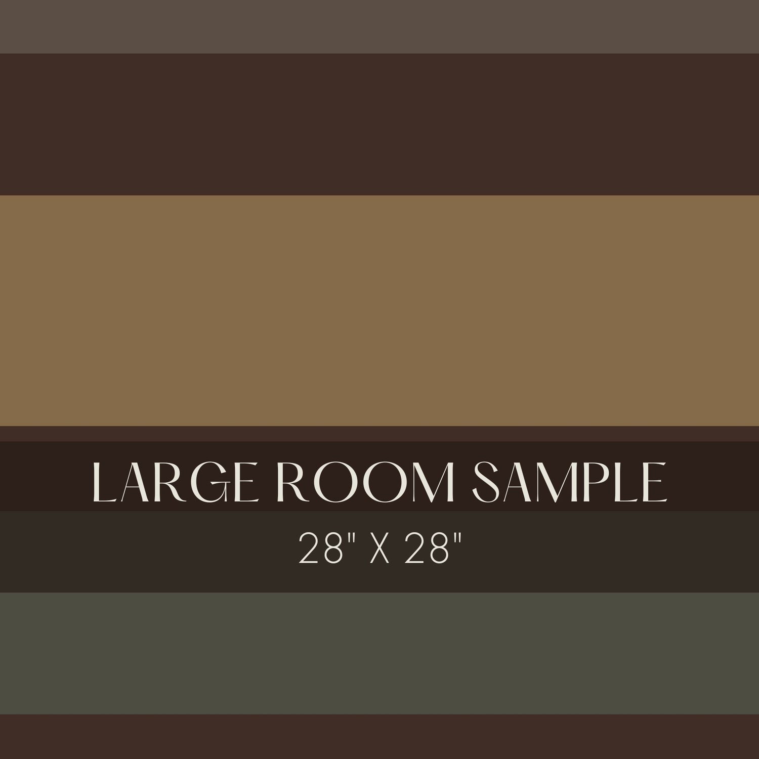 Claystone Stripe | Dramatic Neutral Horizontal Striped Wallpaper Mural Wallpaper Mural Sckribbles Traditional - (Non-Woven) Large Mural Sample - 28 x 28 inches (71 x 71 cm)