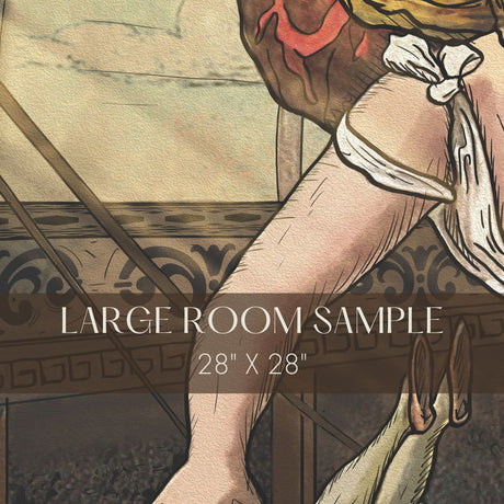 Vaulting Visions | Vintage Circus Acrobats Whimsical Wallpaper Mural Wallpaper Mural Sckribbles Traditional - (Non-Woven) Large Room Sample - 28'' x 28'' / 71 x 71 cm