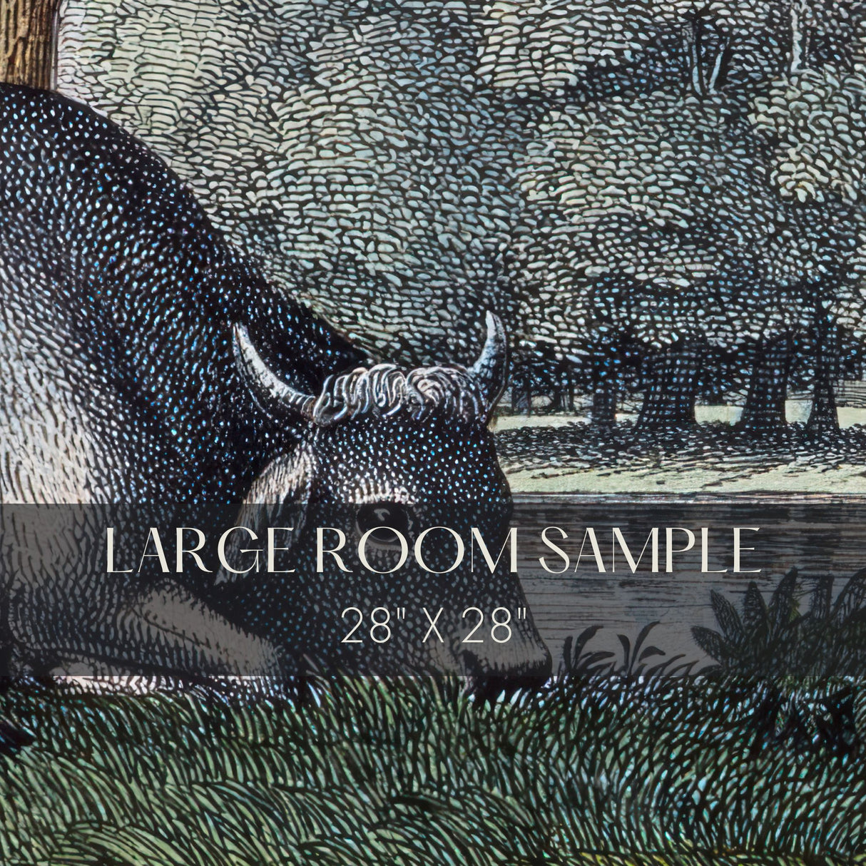 Zebu | Scenic Tropical Palm Trees with Cattle Wallpaper Mural Wallpaper Mural Sckribbles