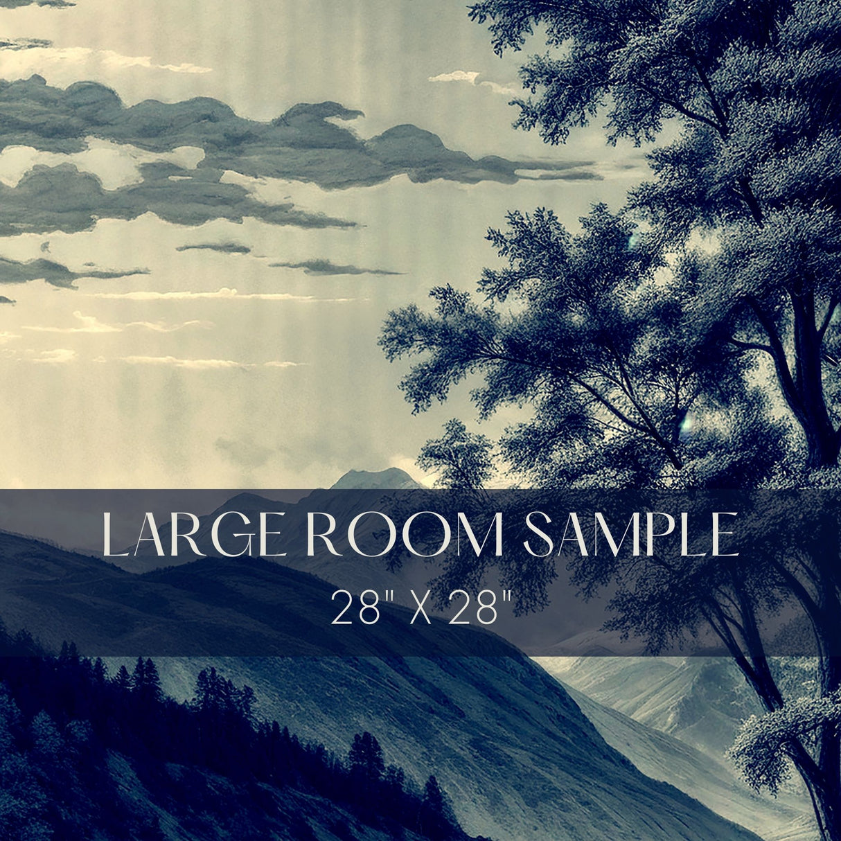 Sapphire Valley | Blue Scenic Landscape Wallpaper Mural Wallpaper Mural Sckribbles