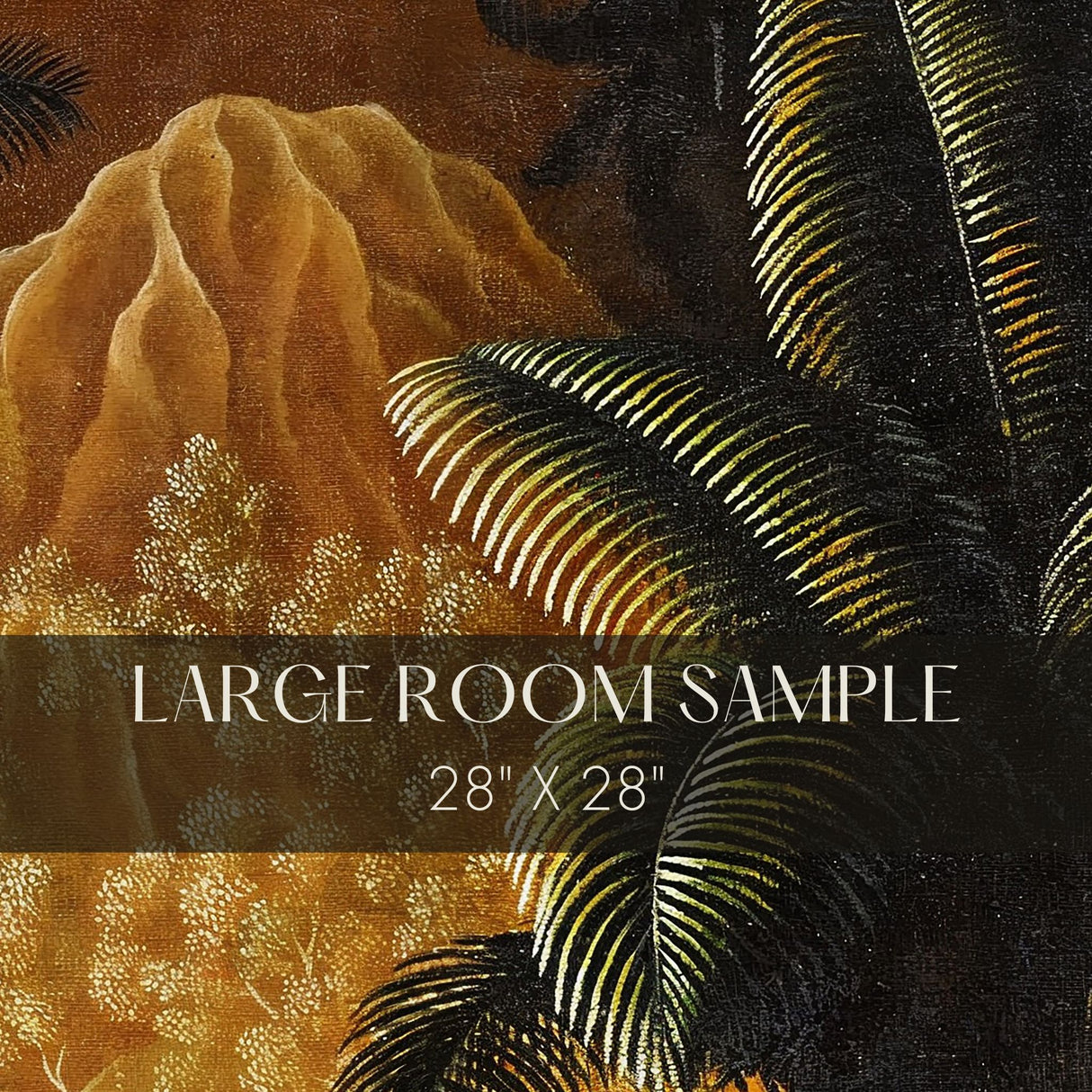 Midnight Canopy | Moody Dramatic Tropical Palm Tree Wallpaper Mural Wallpaper Mural Sckribbles