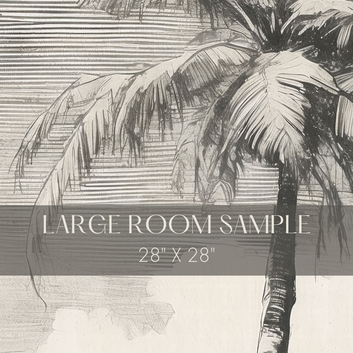 Monochrome Jungle | Gray Palm Trees Tropical Wallpaper Mural Wallpaper Mural Sckribbles
