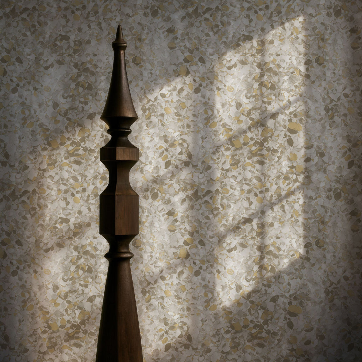 Faded Foliage | Weathered Neutral Rustic Leaves Kitchen Wallpaper Wallpaper Sckribbles