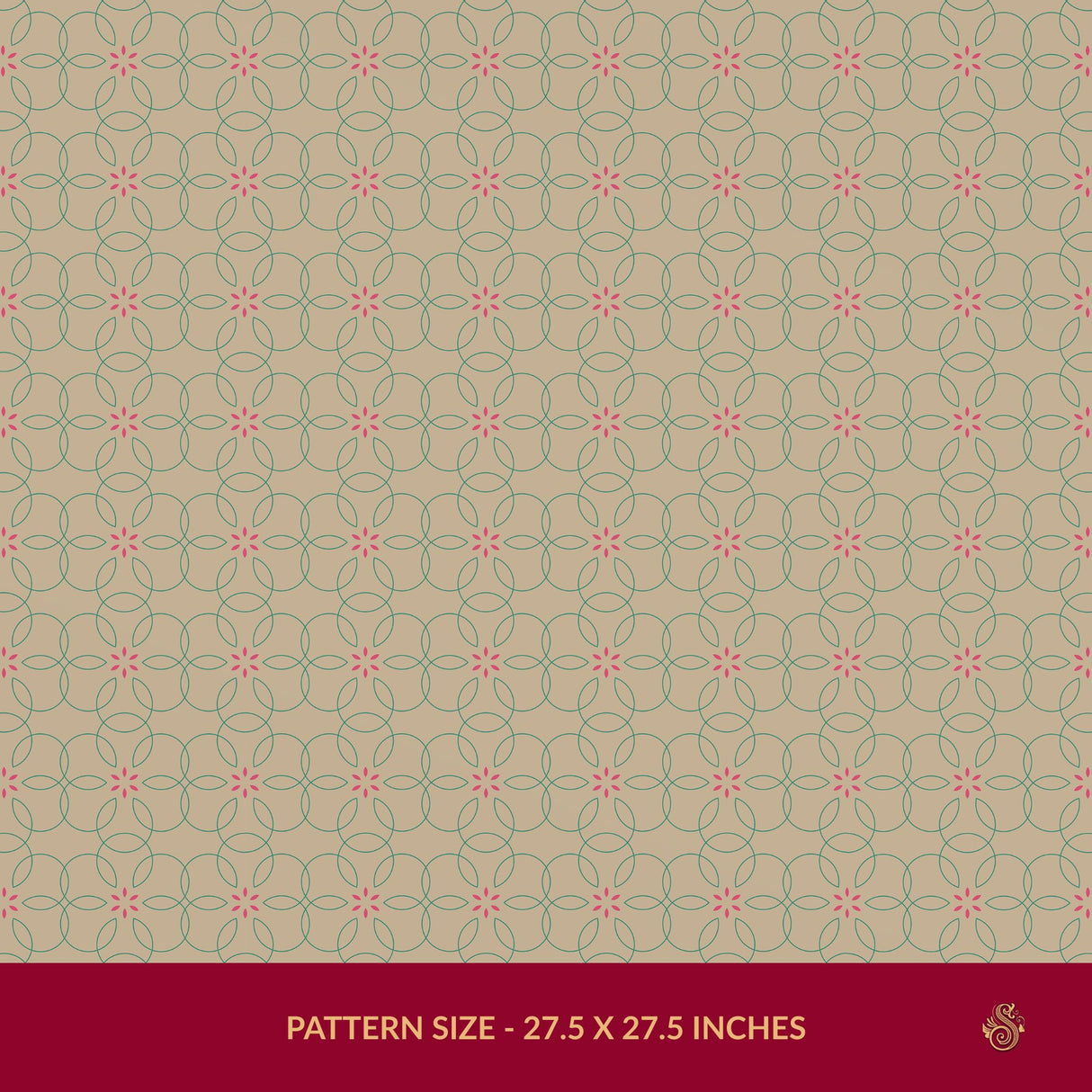Bloomatrix | Geometrical Floral Retro Wallpaper Wallpaper Sckribbles
