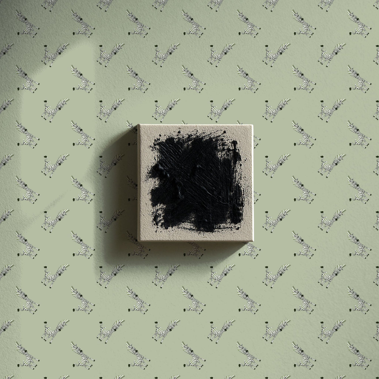 Little Stripes | Cute Light Green Zebra Children's Room Wallpaper Wallpaper Sckribbles