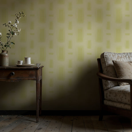 Geo Drift | Contemporary Abstract Geometrical Brick Shapes Wallpaper Wallpaper Sckribbles