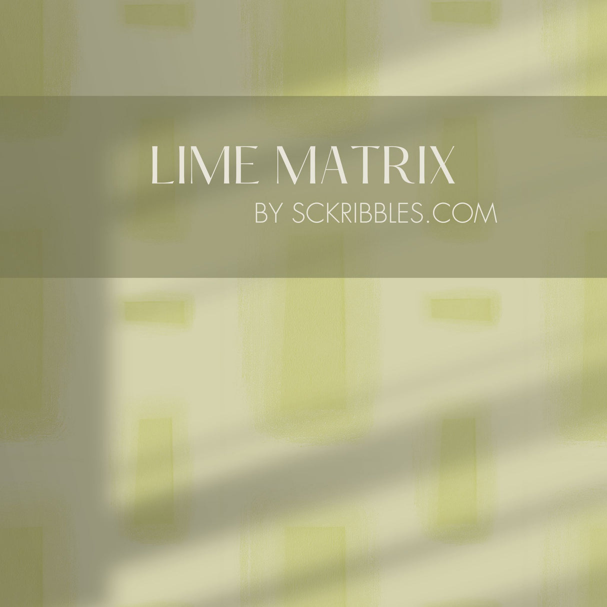 Geo Drift | Contemporary Abstract Geometrical Brick Shapes Wallpaper Wallpaper Sckribbles Traditional - (Non-Woven) Sample 14'' x 14'' / 35 x 35 cm Lime Matrix