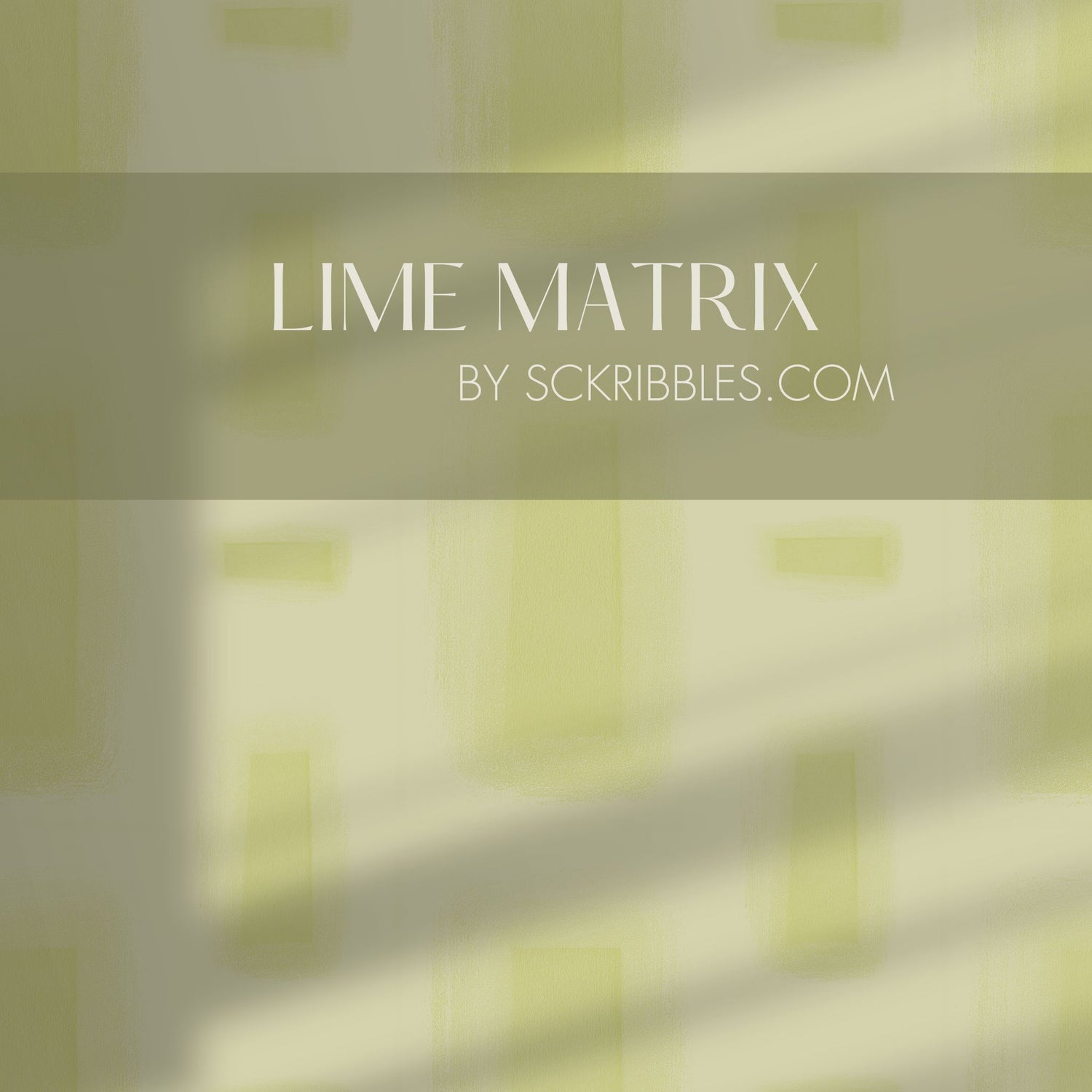 Geo Drift | Contemporary Abstract Geometrical Brick Shapes Wallpaper Wallpaper Sckribbles Traditional - (Non-Woven) Sample 14'' x 14'' / 35 x 35 cm Lime Matrix