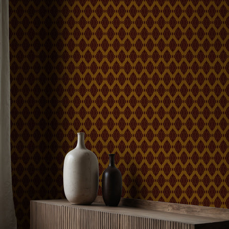 Ornate Grace | Vintage Opulent Regal Victorian Damask Wallpaper Wallpaper Sckribbles