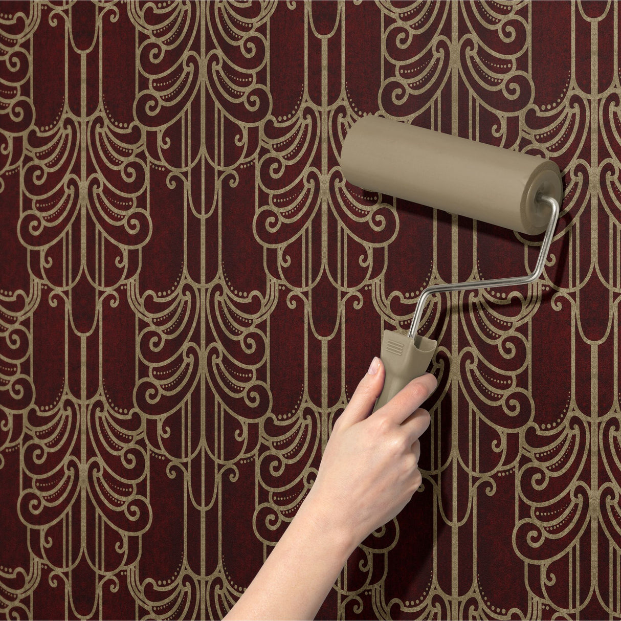 Gritty Luxe | Luxurious Decadent Moody Art Nouveau Wallpaper Wallpaper Sckribbles