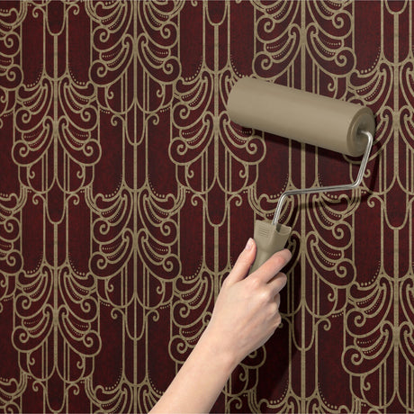 Gritty Luxe | Luxurious Decadent Moody Art Nouveau Wallpaper Wallpaper Sckribbles