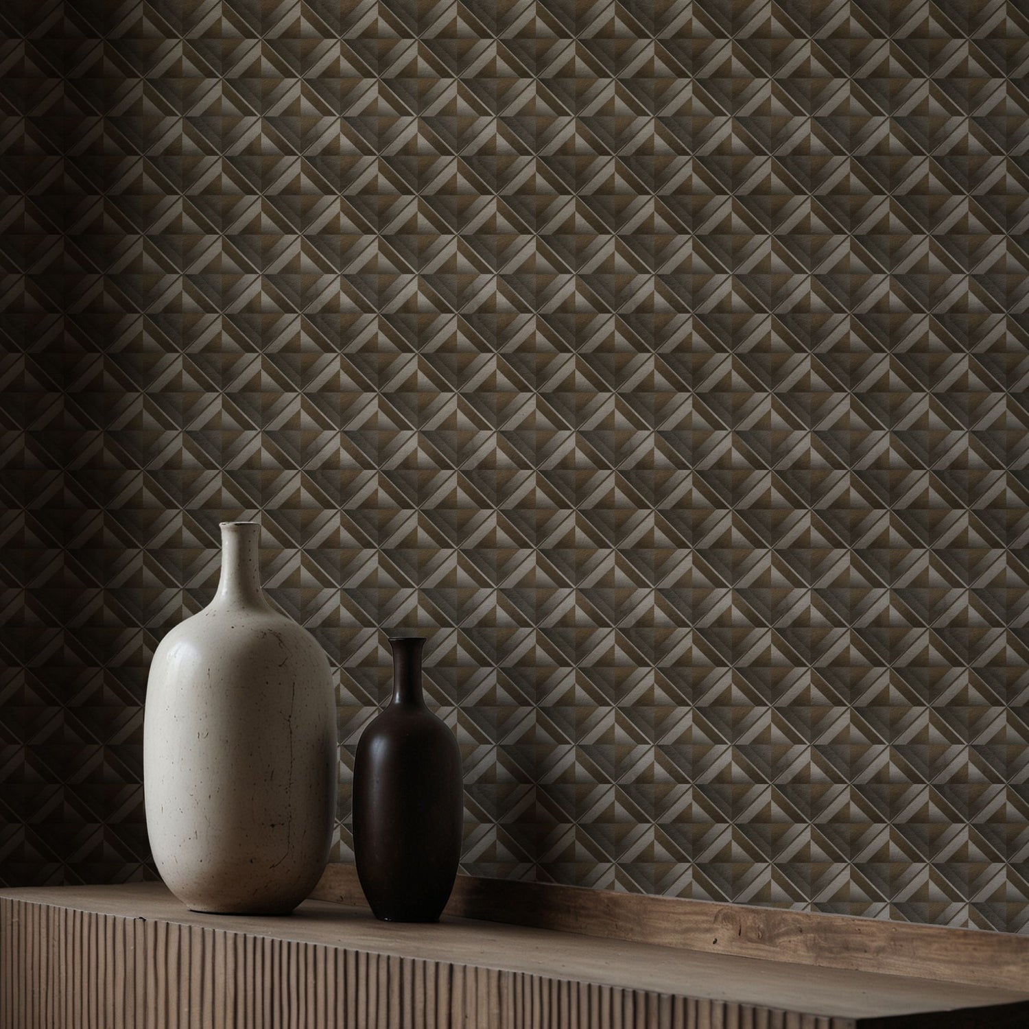 Boxform | Neutral Dimensional Geometrical Masculine Men's Wallpaper Wallpaper Sckribbles
