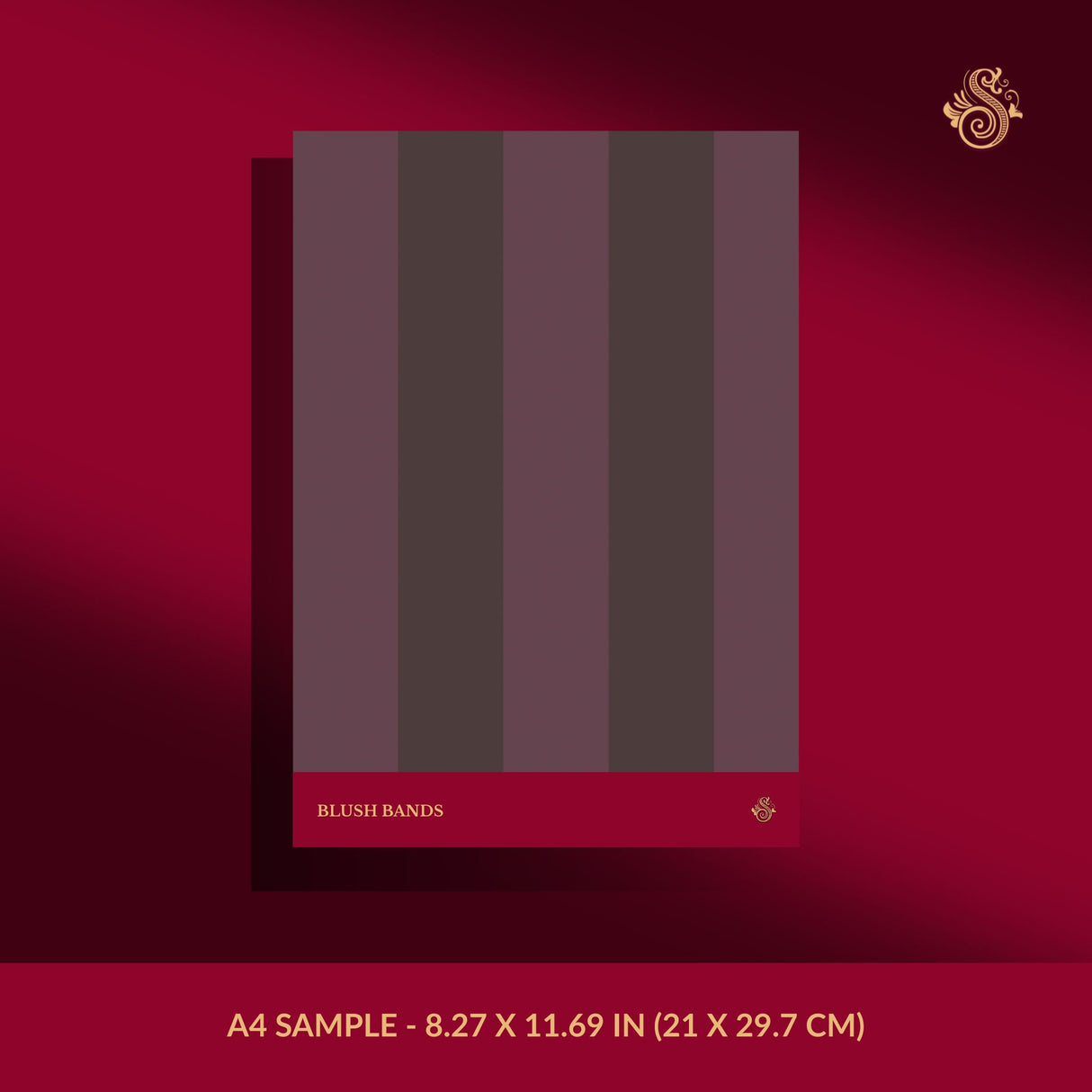 Subtle Stripes | Classic Muted Old-World Understated Striped Wallpaper Wallpaper Sckribbles Signature - Premium Non-Woven A4 Sample - 8.27 × 11.69 in (21 × 29.7 cm) Blush Bands