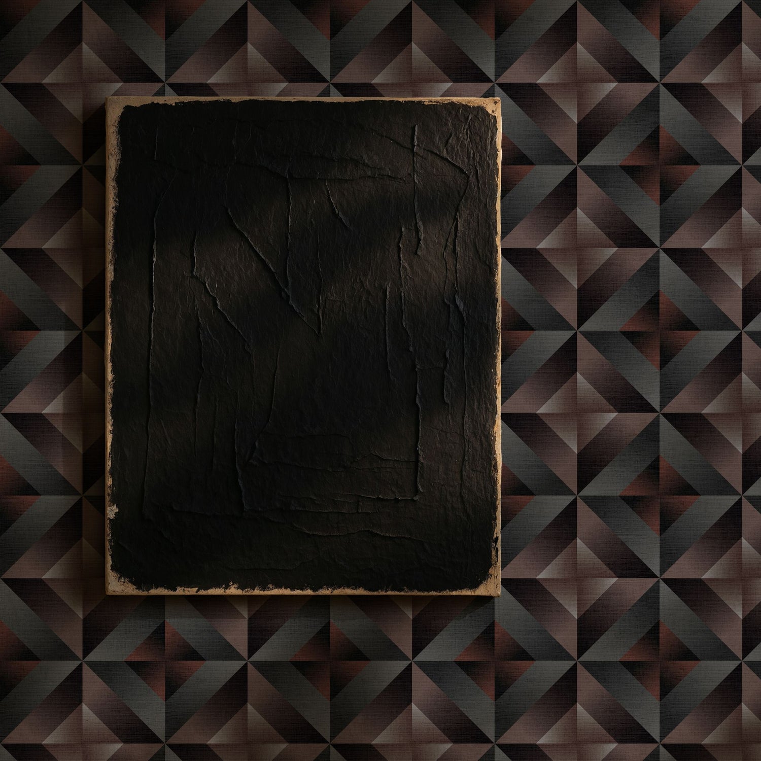 Ombre Boudoir | Moody Luxury Geometrical Wallpaper Wallpaper Sckribbles
