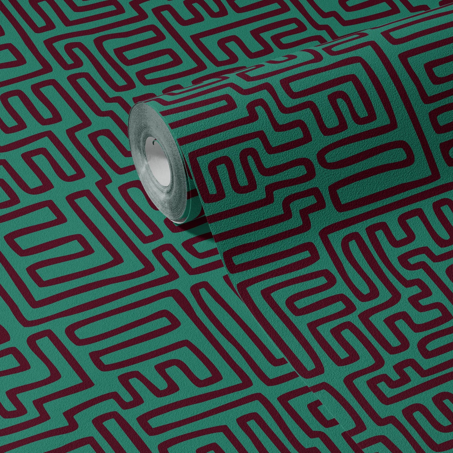 Maximalist Swirls | Cool Trendy Squiggly Bold Maze Wallpaper Wallpaper Sckribbles
