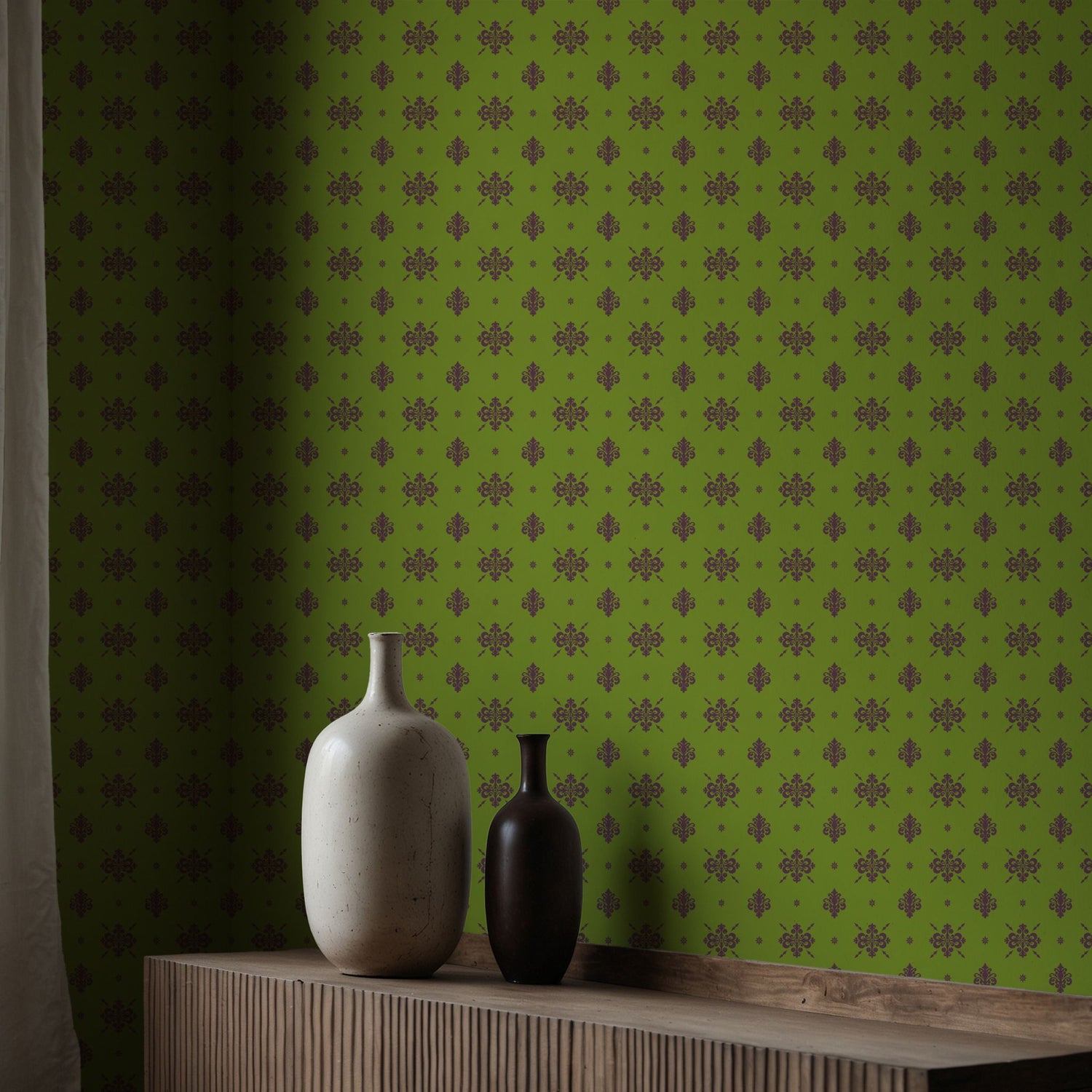 Eccentric Luxury | Unique & Colorful Timeless Damask Wallpaper Wallpaper Sckribbles