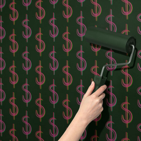 Trust Fund | Maximalist Colorful Dollar Sign Money Bubble Wallpaper Wallpaper Sckribbles